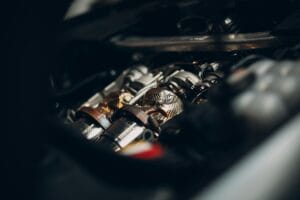 Two turbines on sport car vehicle